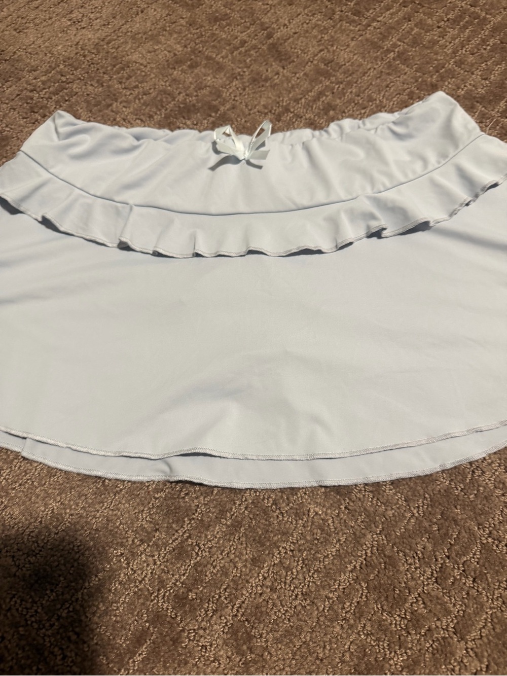 Edikted Light Blue/Gray Ruffle Mini Skort – Size M - Picture 5 of 9